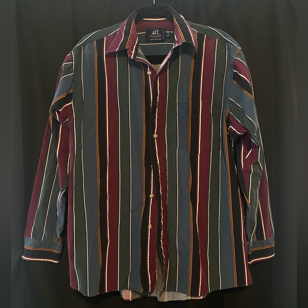 Striped button down